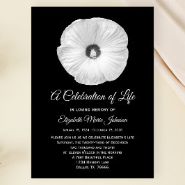 Firande i Life Hibiscus Blommigt Memorial Inbjudningar