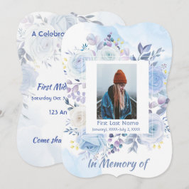 Firande i Life Inbjudan Hummingbird Blue Ro