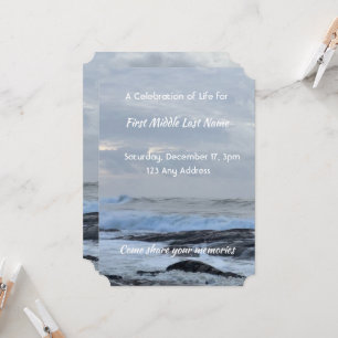 Firande i Life Inbjudan Storm Cloud Ocean Wave