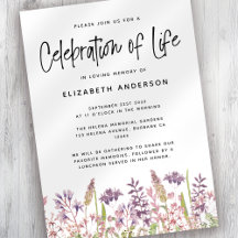 Firande i Life-inbjudan Wildblomma