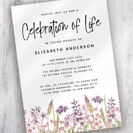 Firande i Life-inbjudan Wildblomma Inbjudningar
