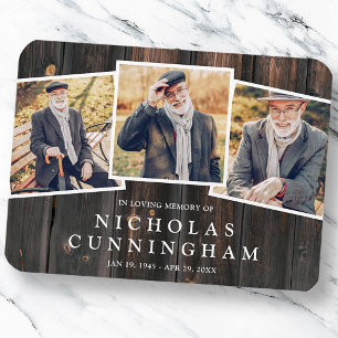 Firande i Life Land Rustic Mörk Wood Photo Magnet