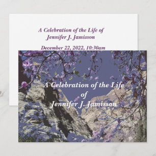 Firande i Life Lila Mountain Flowers Inbjudningar