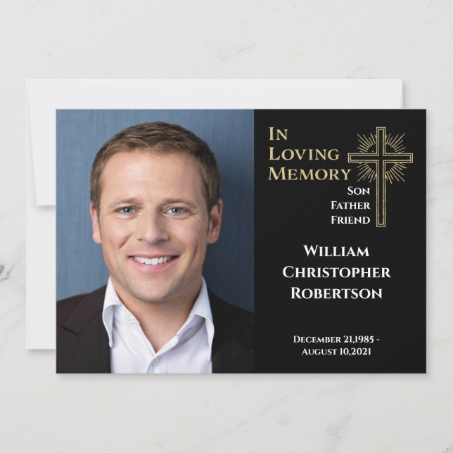 Firande i Life Loving Memory Funeral Memorial Inbjudningar (Framsida)