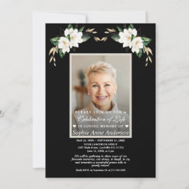 Firande i Life Magnolia Photo Memorial Inbjudningar