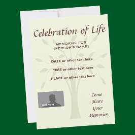 Firande i Life Memorial 5 gånger7 anpassningsbar - Inbjudningar