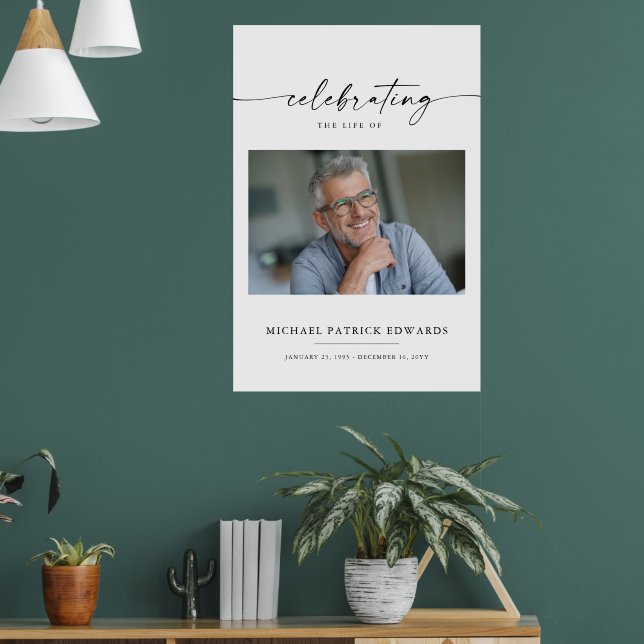 Firande i Life | Memorial Funeral Photo Poster (Vardagsrum 1)