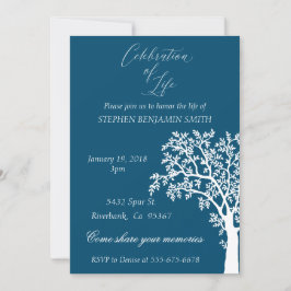 Firande i Life Memorial Service Navy Träd Inv Inbjudningar