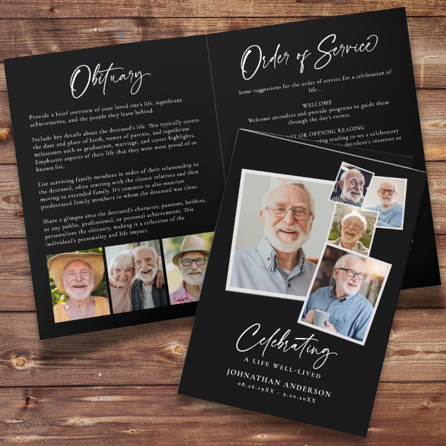 Firande i Life Modern 8-Photo Collage Elegant Program (Skapare uppladdad)