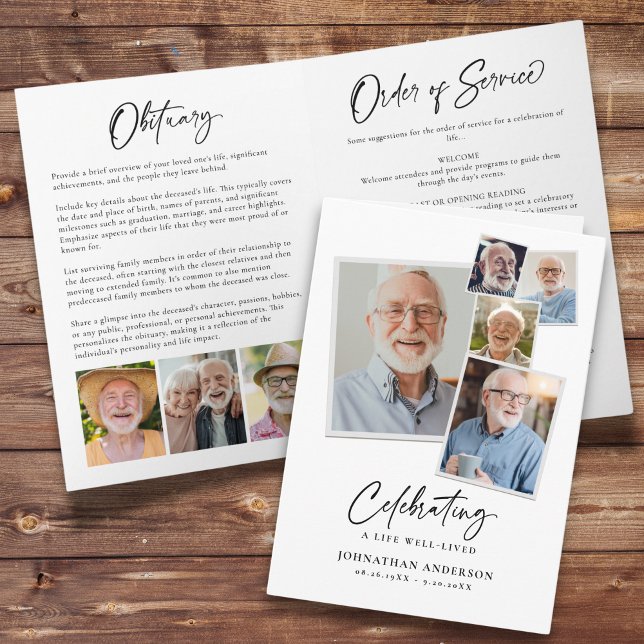 Firande i Life Modern 8-Photo Collage Elegant Program (Skapare uppladdad)