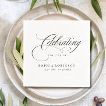 Firande i Life Modern Elegant Script-begravning