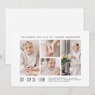 Firande i Life Modern Simple 4 Photo Collage Inbjudningar