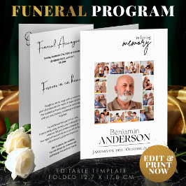 Firande i Life,Obituary,Photo Collage Funeral Program