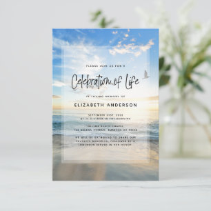 Firande i Life Ocean Funeral Inbjudningar