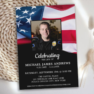 Firande i Life Patriotic USA flagga Memorial Inbjudningar