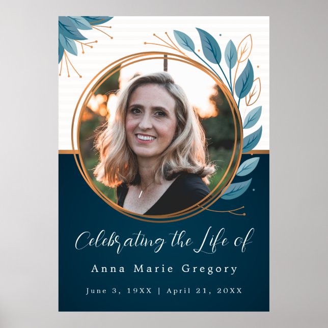 Firande i Life Photo Bronze Memorial Funeral Poster (Framsidan)