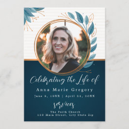 Firande i Life Photo Bronze Memorial Funeral Program