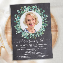 Firande i Life Photo Eucalyptus Greenery Invi Inbjudningar