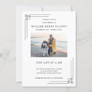 Firande i Life Photo Farewell Funeral Service Inbjudningar