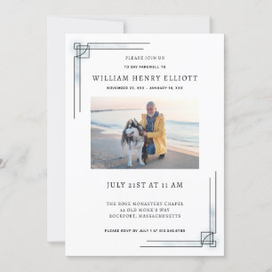 Firande i Life Photo Farewell Funeral Service Inbjudningar