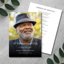 Firande i Life Photo Funeral Program