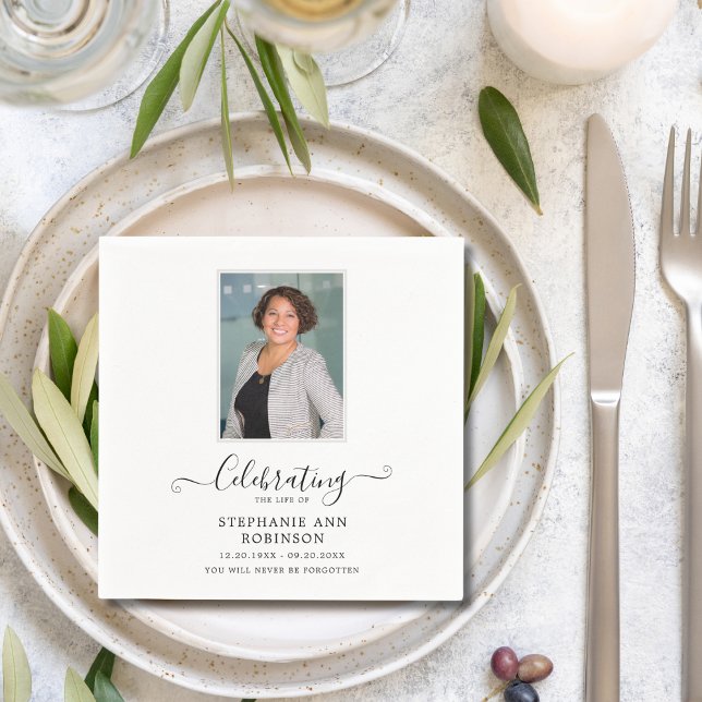 Firande i Life Photo Simple Modern Pappersservett (Skapare uppladdad)