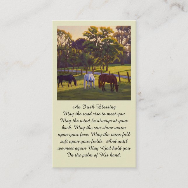 Firande i Life Prayer Bluting Memorial Card Visitkort (Framsida)