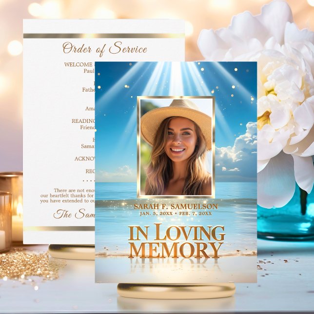 Firande i Life Program Tack Photo Beach (Celebration of Life Program Thank You Photo Beach)