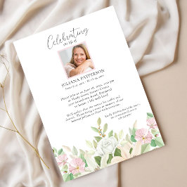 Firande i Life Ro Lily-Blommigtens begravningsfoto Inbjudningar