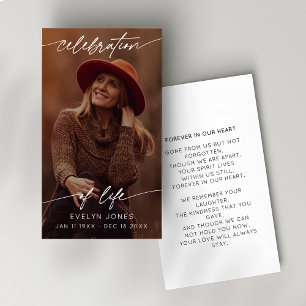 Firande i Life Script-fotominnesbild Visitkort