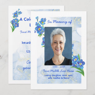 Firande i Life Service Glöm mig inte "Blommor" Inbjudningar