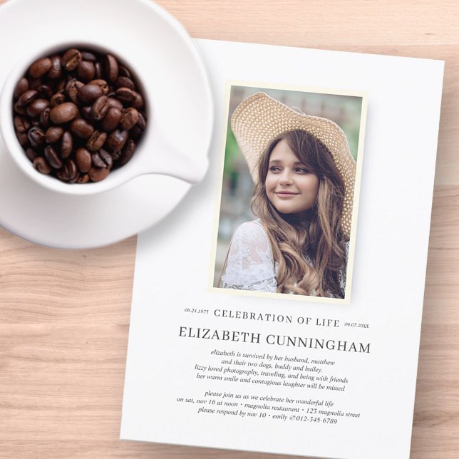 Firande i Life Simple Chic Elegant Photo Inbjudningar (Skapare uppladdad)