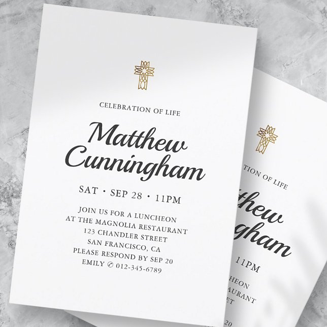 Firande i Life Simple Faux Guld Kor Inbjudningar (Skapare uppladdad)