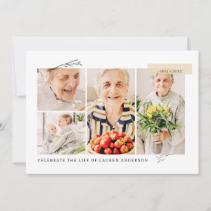 Firande i Life Simple Modern 6 Photo Grid Inbjudningar