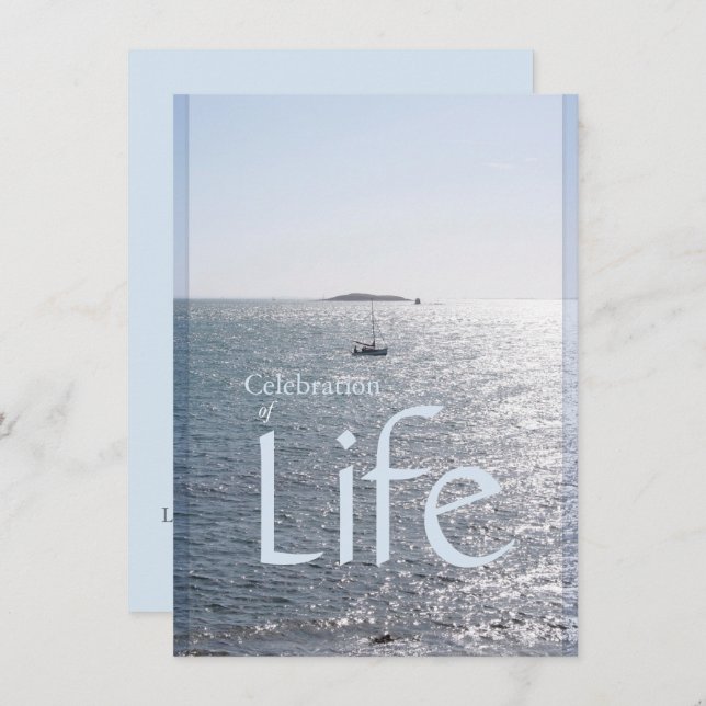 Firande i Life Sjölandskap 1 Inbjudan (Fram/baksida)