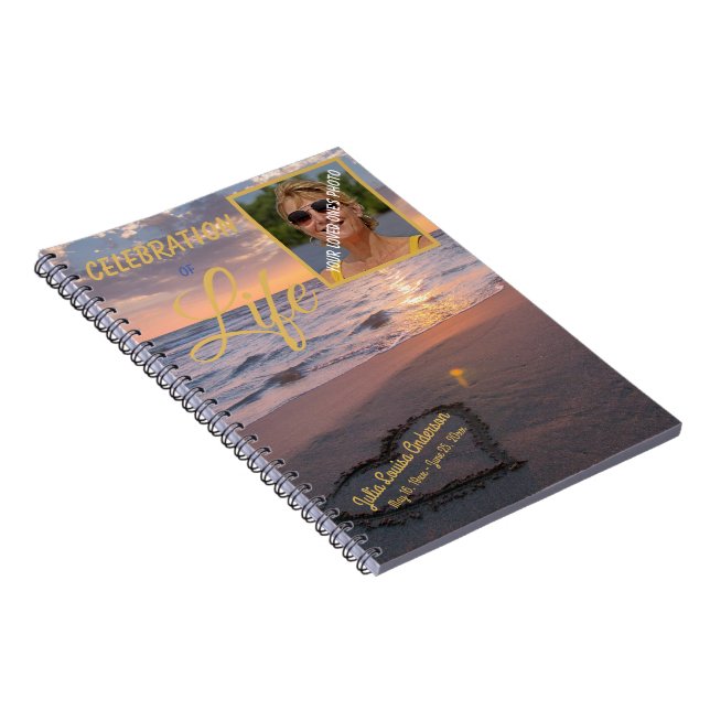 Firande i Life Sunset Ocean Photo Guest Bok Anteckningsbok (Högra Sidan)