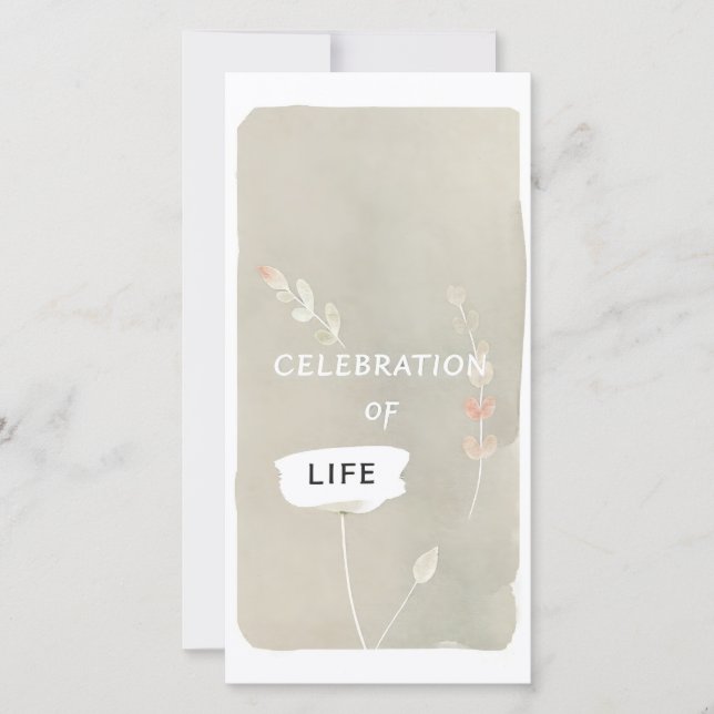 Firande i Life Touching Handmade Funeral Card (Framsida)