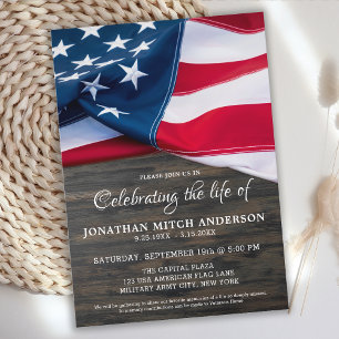 Firande i Life Veteran Memorial Patriotic Inbjudningar