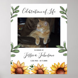 Firande i Life Watercolor Solros One Photo Poster