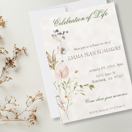 Firande i Life Wildbloms Watercolor Inbjudningar