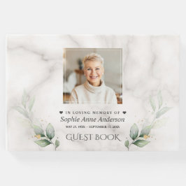Firande i Life Woman Photo Funeral Memorial Gästböcker