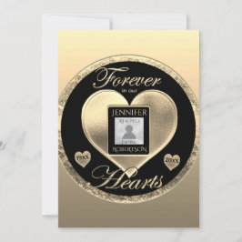 Firande i livet - för alltid i våra hjärtan inbjudningar