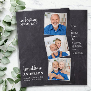 Firande i livets 3-fotopapperkort visitkort