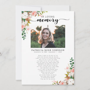 Firande i livets begravningskort Dikt Meddelande