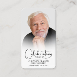 Firande i livets fotopapperkort visitkort