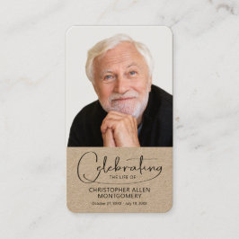 Firande i livets fotopapperkort visitkort