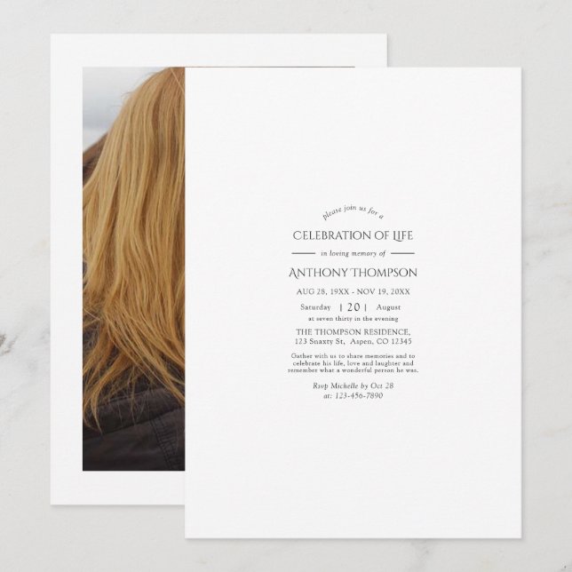 Firande i livets inbjudan (Fram/baksida)