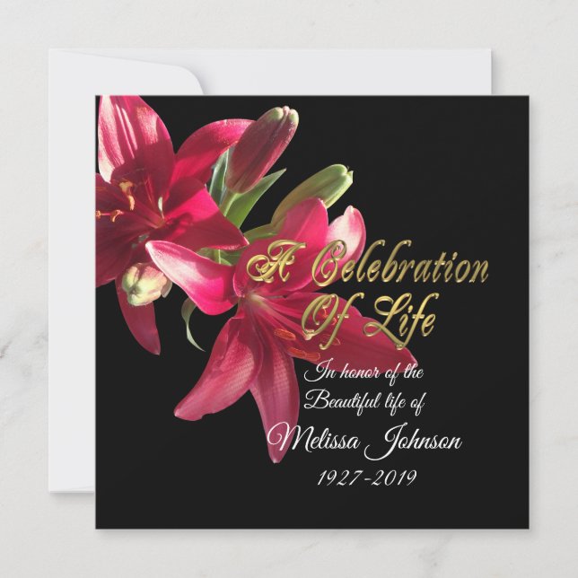 Firande i livets inbjudan Asia Lily (Framsida)