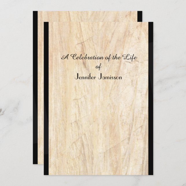 Firande i livets inbjudan, Faux Parchment Inbjudningar (Fram/baksida)