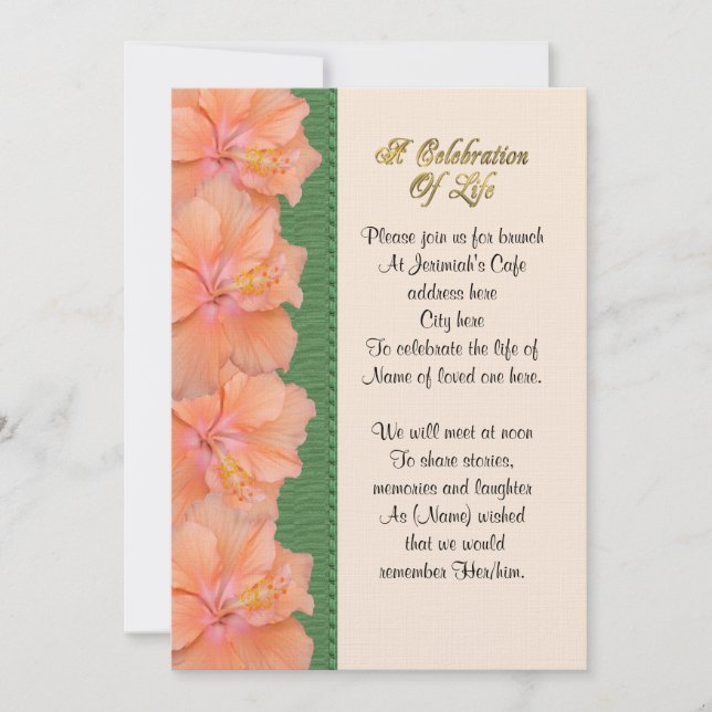 Firande i livets inbjudan hibiscus (Framsida)